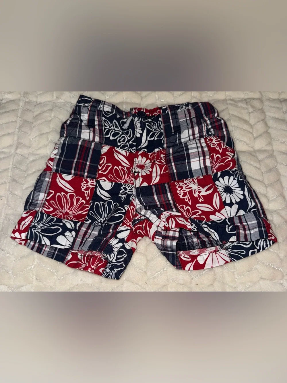 Children’s Place lot of 3 pairs of boys shorts, size 12, and 12-18 mo